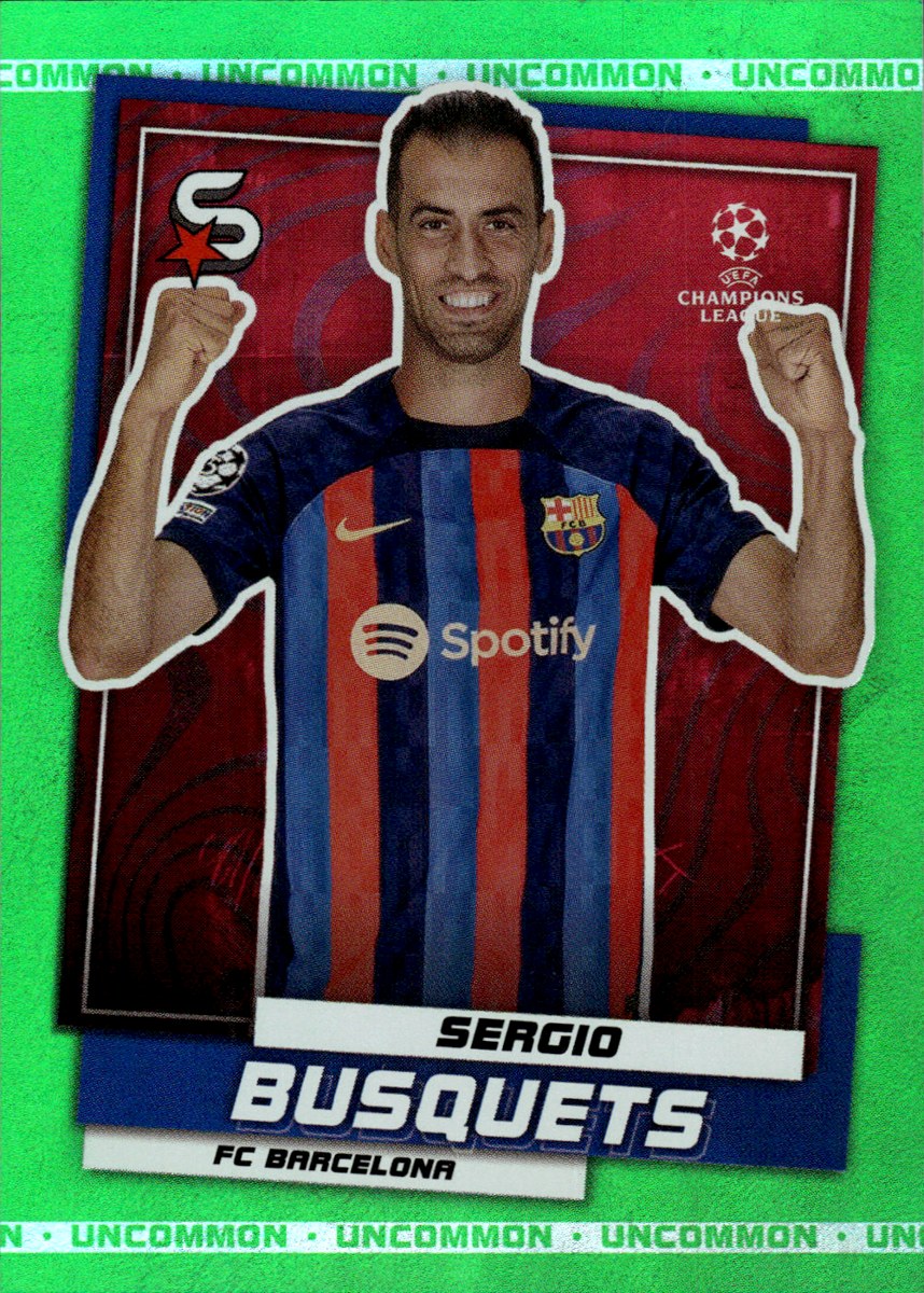 Sergio Busquets – FC Barcelona · 2022-23 Topps UEFA Superstars #48 Uncommon – front