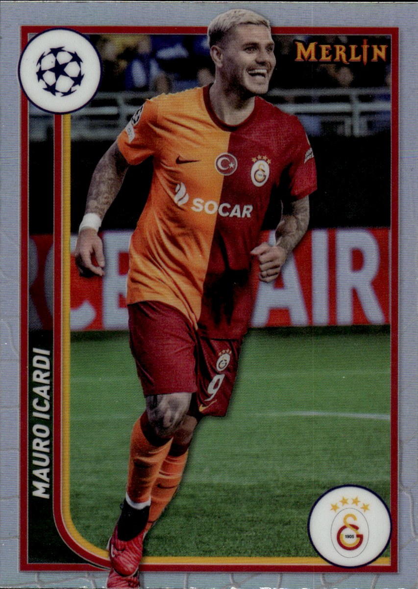Mauro Icardi – Galatasaray · 2023-24 Topps Merlin Chrome UEFA Club Competitions #63 Refractor – front