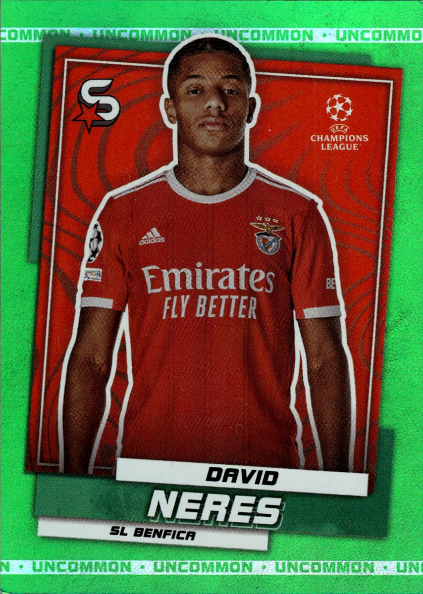 David Neres – SL Benfica · 2022-23 Topps Superstars UEFA Club Competitions #151 Uncommon Green – front