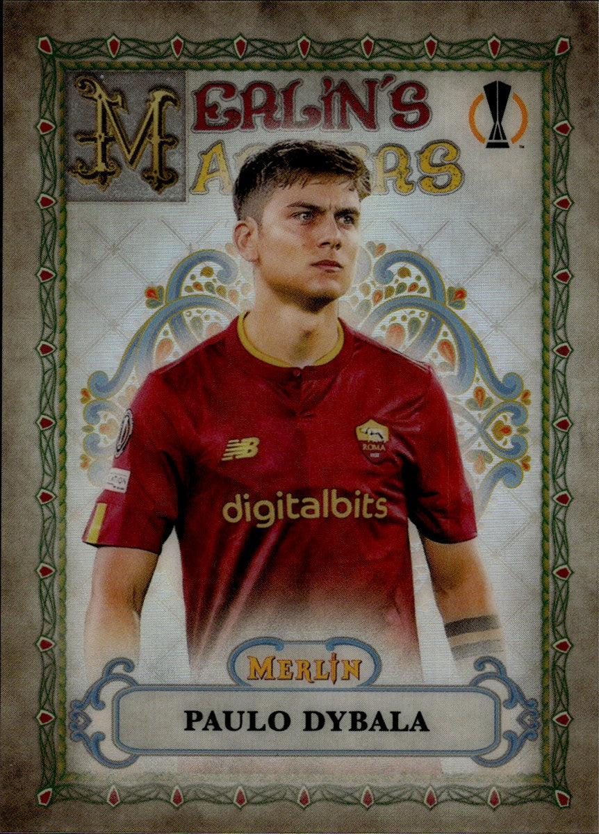 Paulo Dybala – AS Roma · 2022-23 Topps Merlin Chrome UEFA Club Competitions #MM-1 Merlin's Masters – front