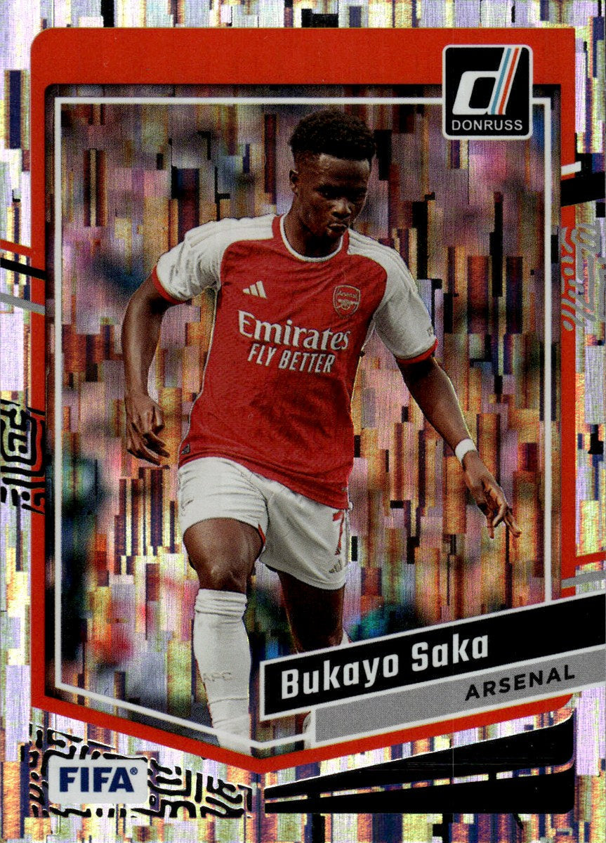 Bukayo Saka – Arsenal · 2023-24 Panini Donruss Soccer #72 Silver Parallel – front