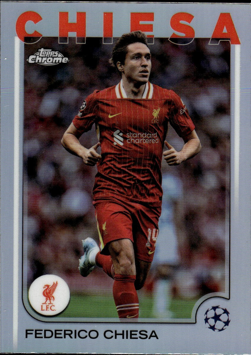 Federico Chiesa – Liverpool FC · 2024-25 Topps Chrome UEFA Club Competitions #124 Refractor – front