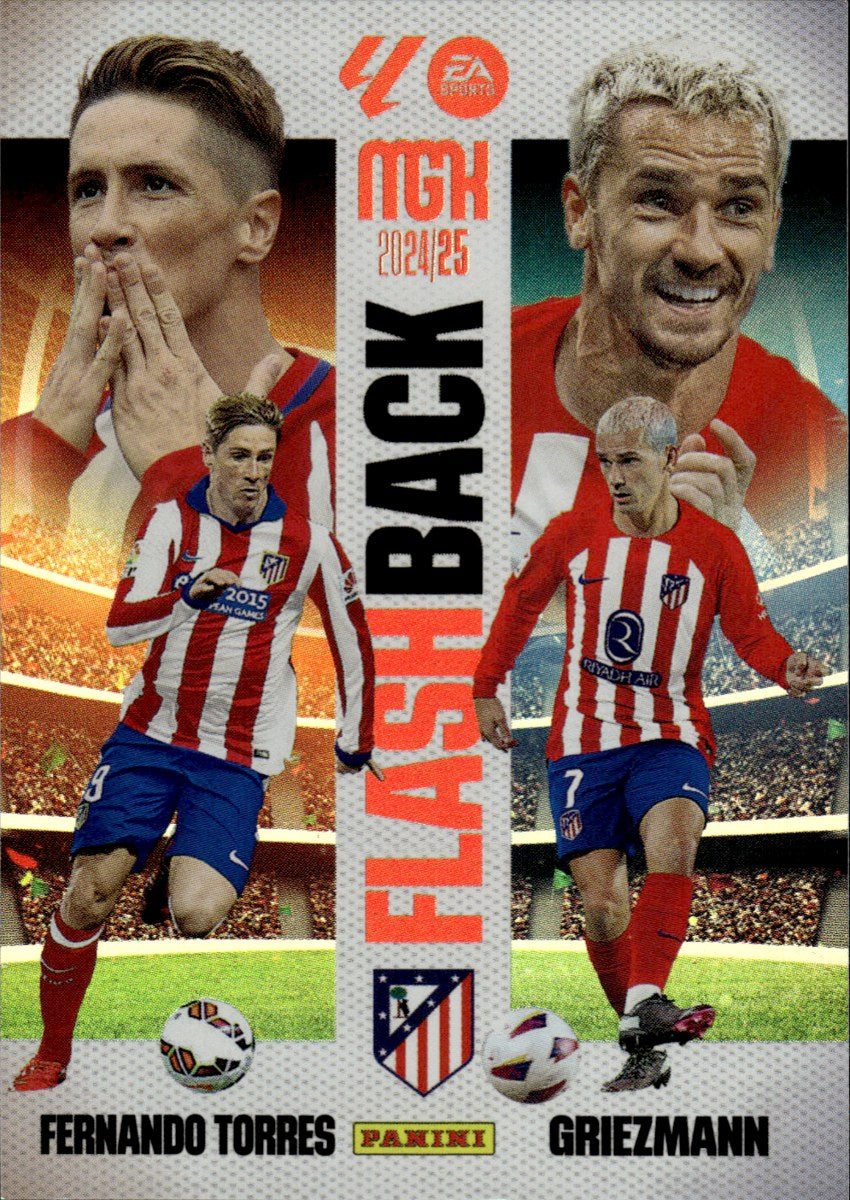 Fernando Torres & Griezmann – Atlético de Madrid · 2024-25 Panini Megacracks LaLiga #426 Flashback – front