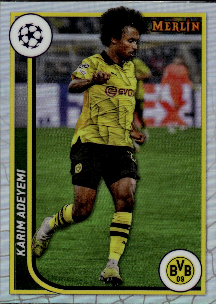 Karim Adeyemi – Borussia Dortmund · 2023-24 Topps Merlin Chrome UEFA Club Competitions #36 Refractor – front