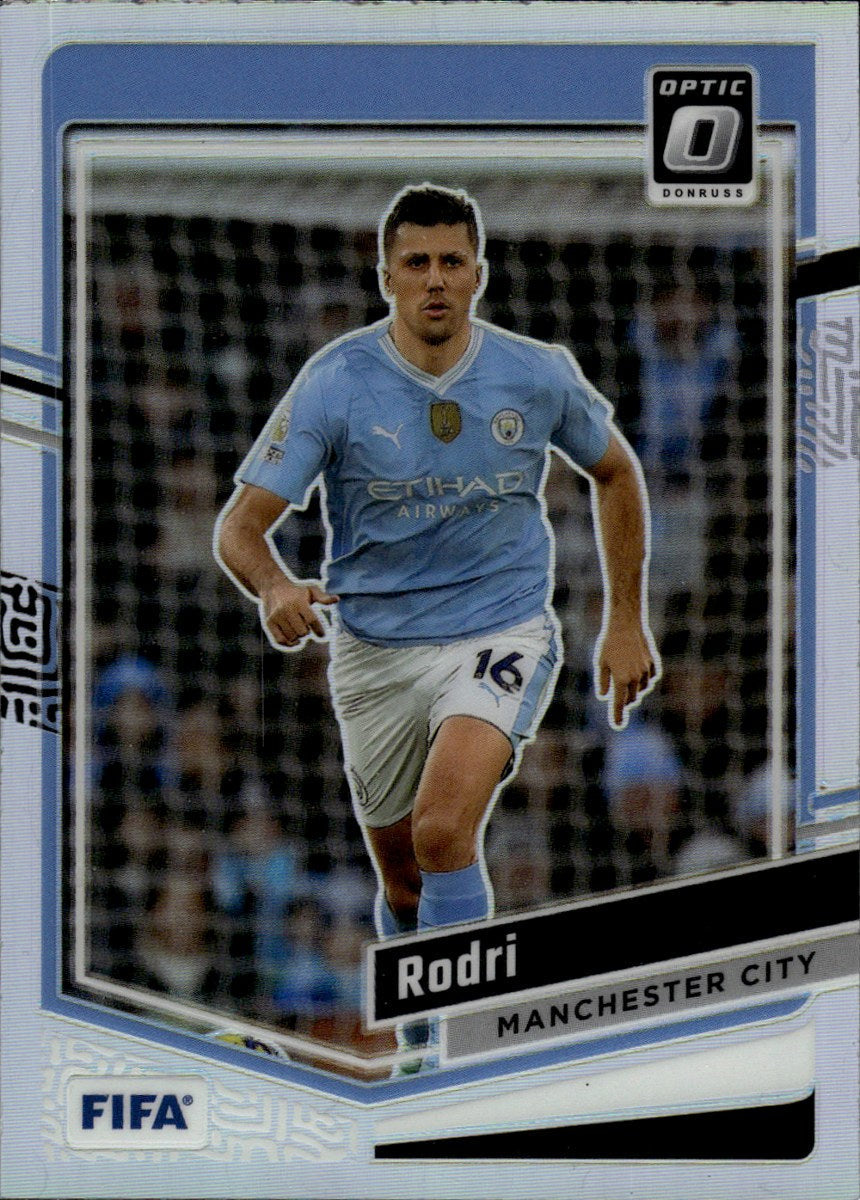 Rodri – Manchester City · 2023-24 Panini Donruss Optic Soccer #98 Optic Silver Prizm – front