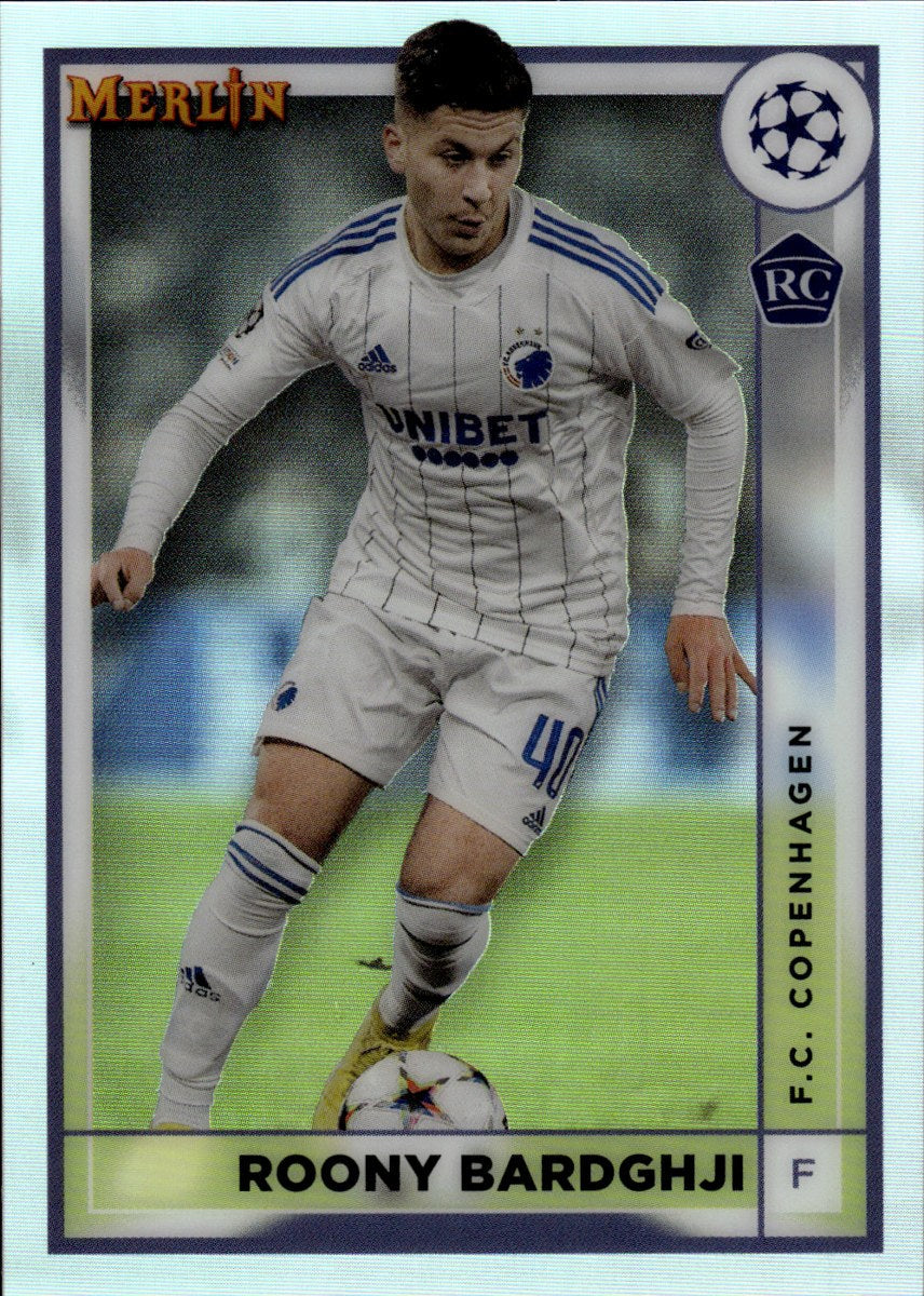 Roony Bardghji – F.C. Copenhagen · 2022-23 Topps Merlin Chrome UEFA Club Competitions #60 Refractor RC – front
