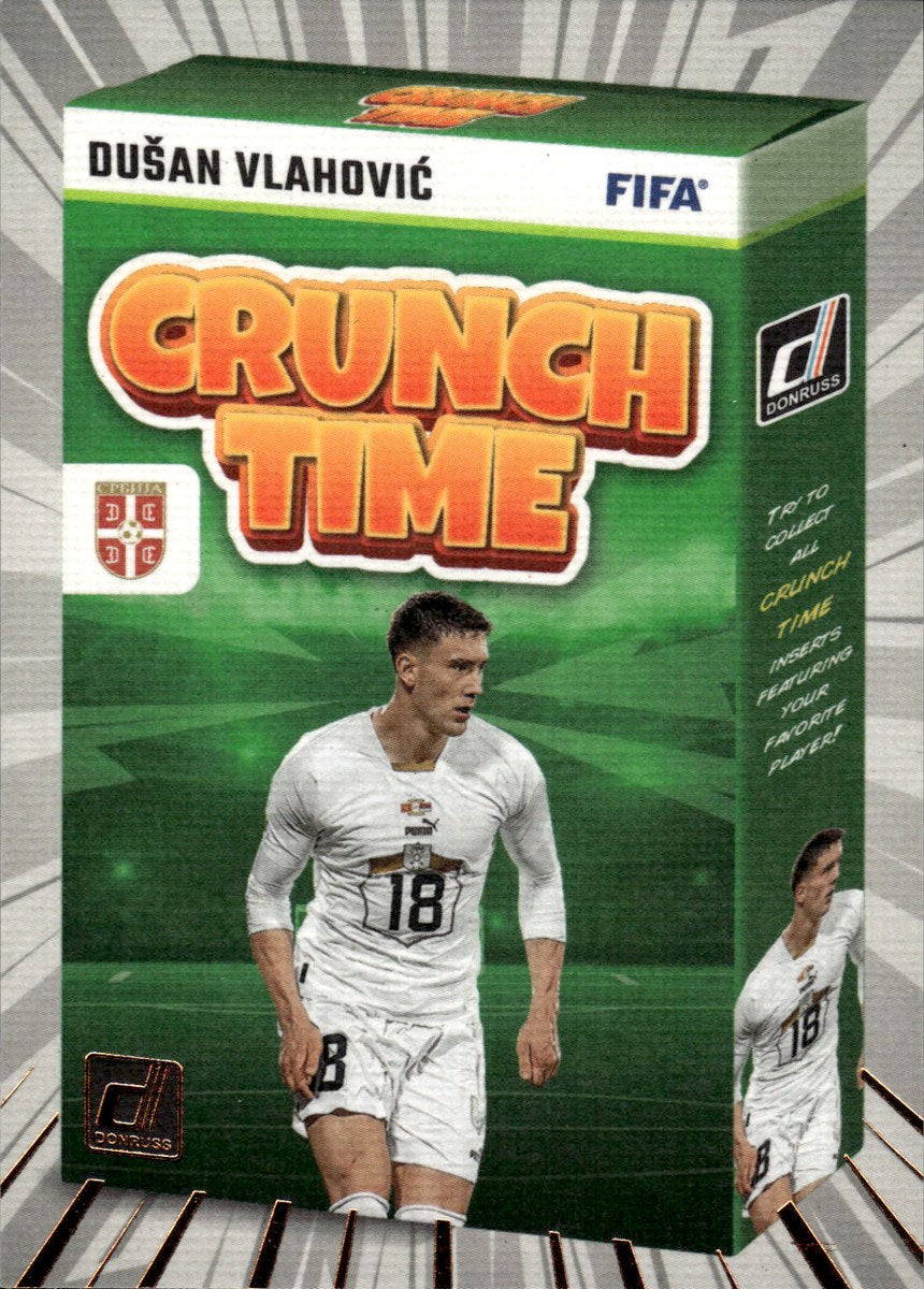 Dušan Vlahović – Serbia · 2023-24 Panini Donruss Soccer #4 Crunch Time – front