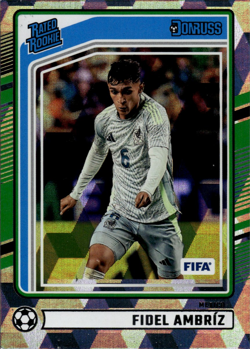 Fidel Ambríz – Mexico · 2024-25 Panini Donruss Soccer #199 Rated Rookie Cubic Parallel – front