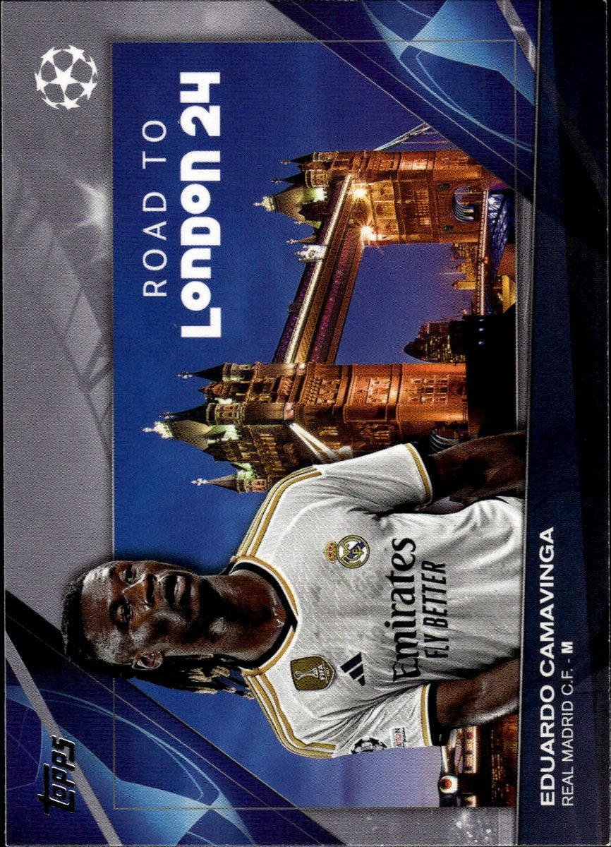 Eduardo Camavinga – Real Madrid · 2023-24 Topps UEFA Club Competitions #RF-19 Road to London 24 – front