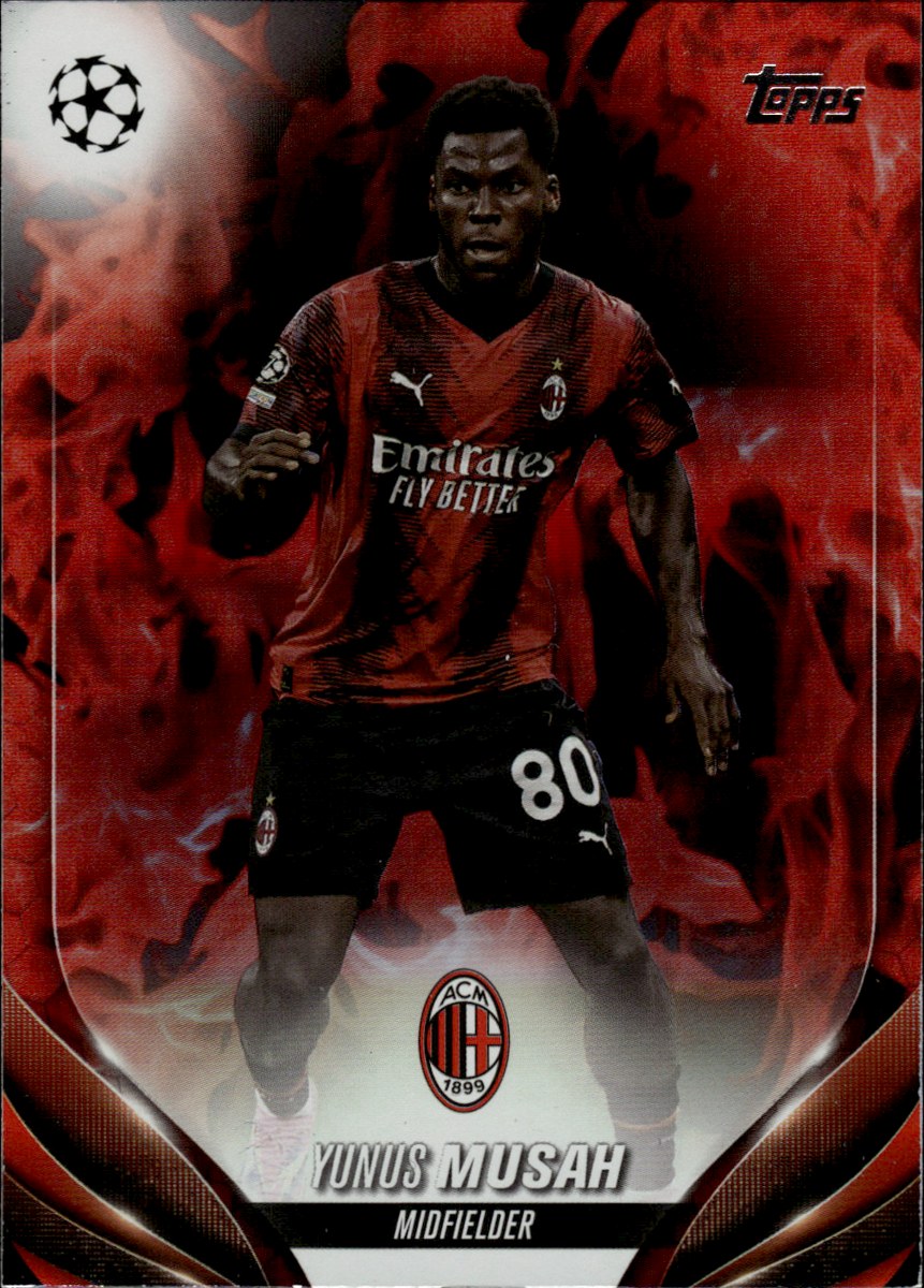 Yunus Musah – AC Milan · 2023-24 Topps UEFA Club Competitions #89 – front
