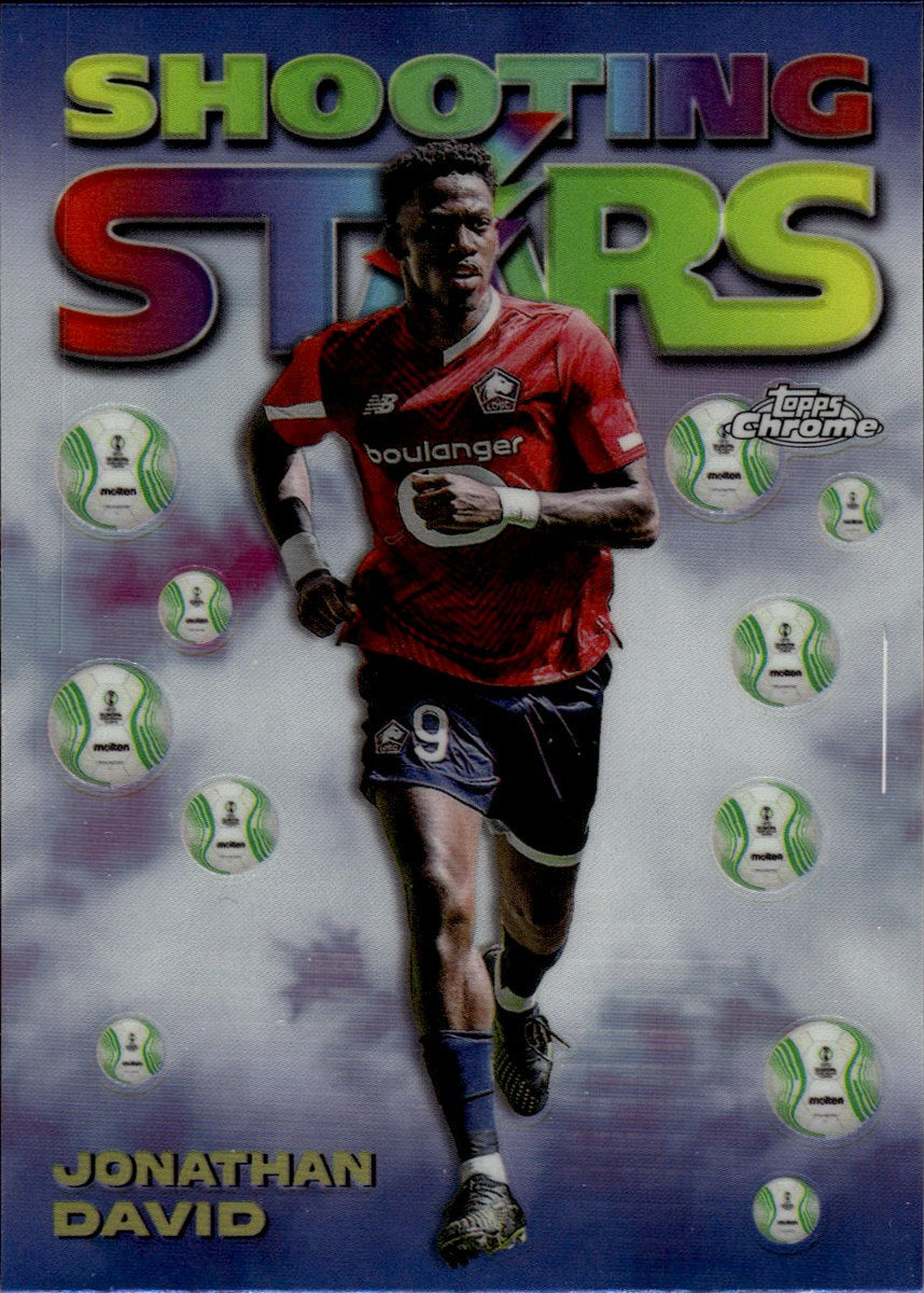 Jonathan David – LOSC Lille · 2023-24 Topps Chrome UEFA Club Competitions #SB-13 Shooting Stars – front