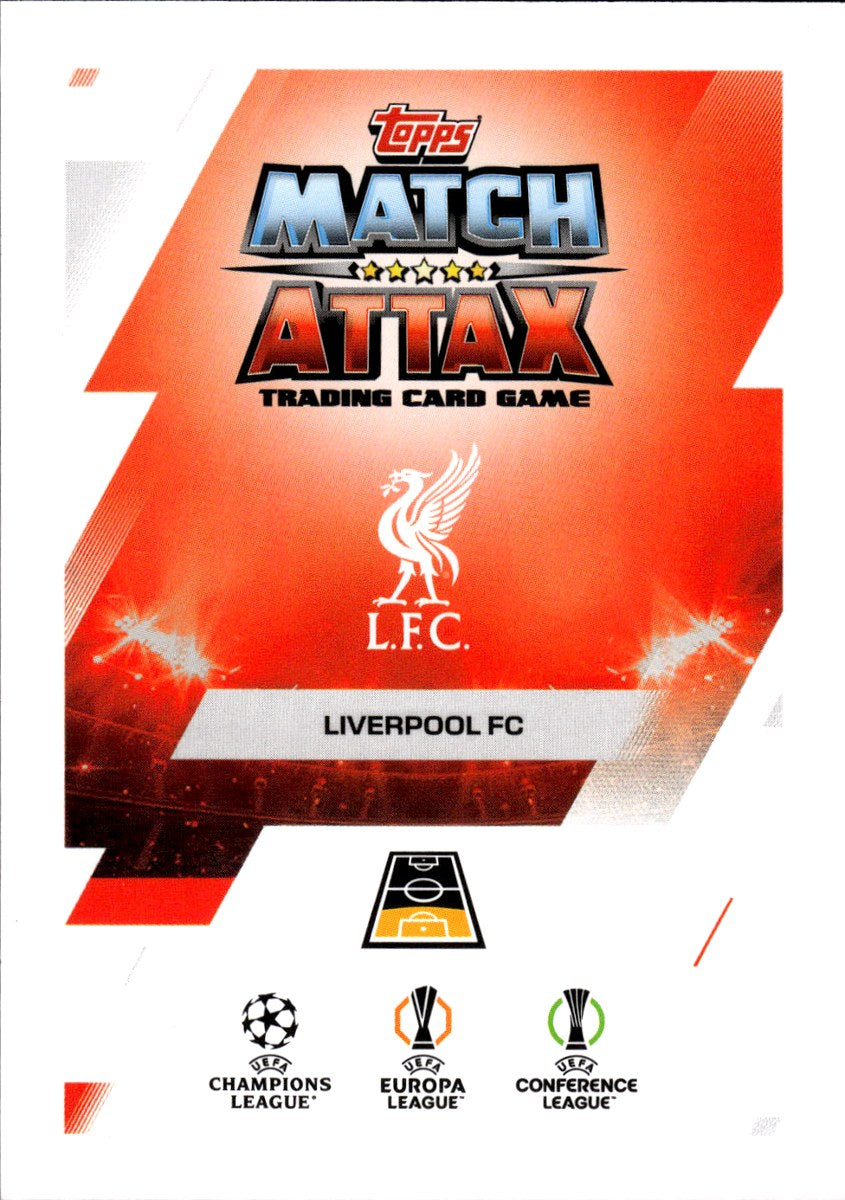 Jeremie Frimpong – Liverpool · 2025-26 Topps Match Attax UEFA Club Competitions #14 – back