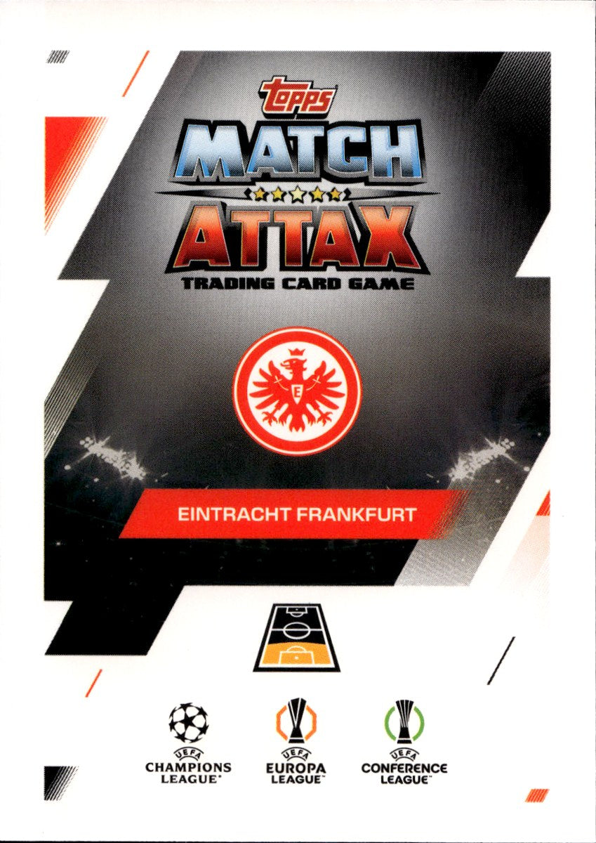 Arthur Theate – Eintracht Frankfurt · 2025-26 Topps Match Attax UEFA Club Competitions #185 – back