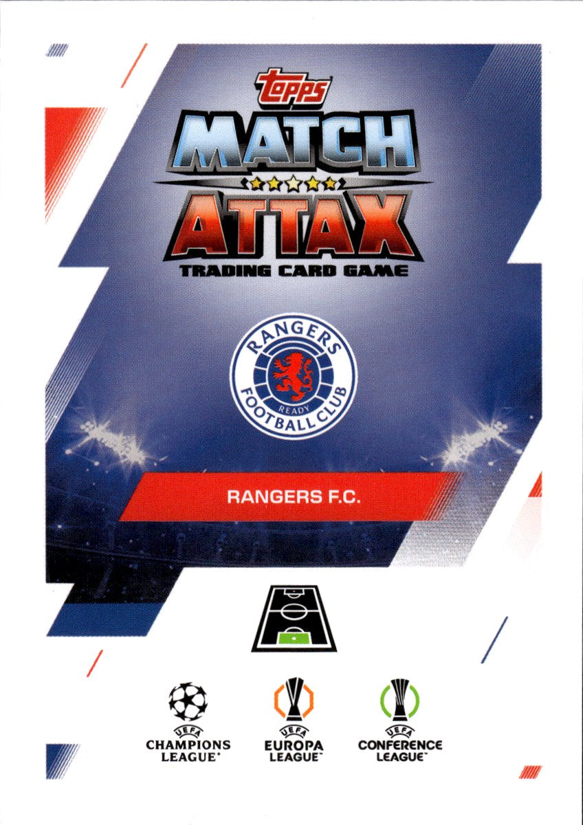Jack Butland – Rangers · 2025-26 Topps Match Attax UEFA Club Competitions #308 – back