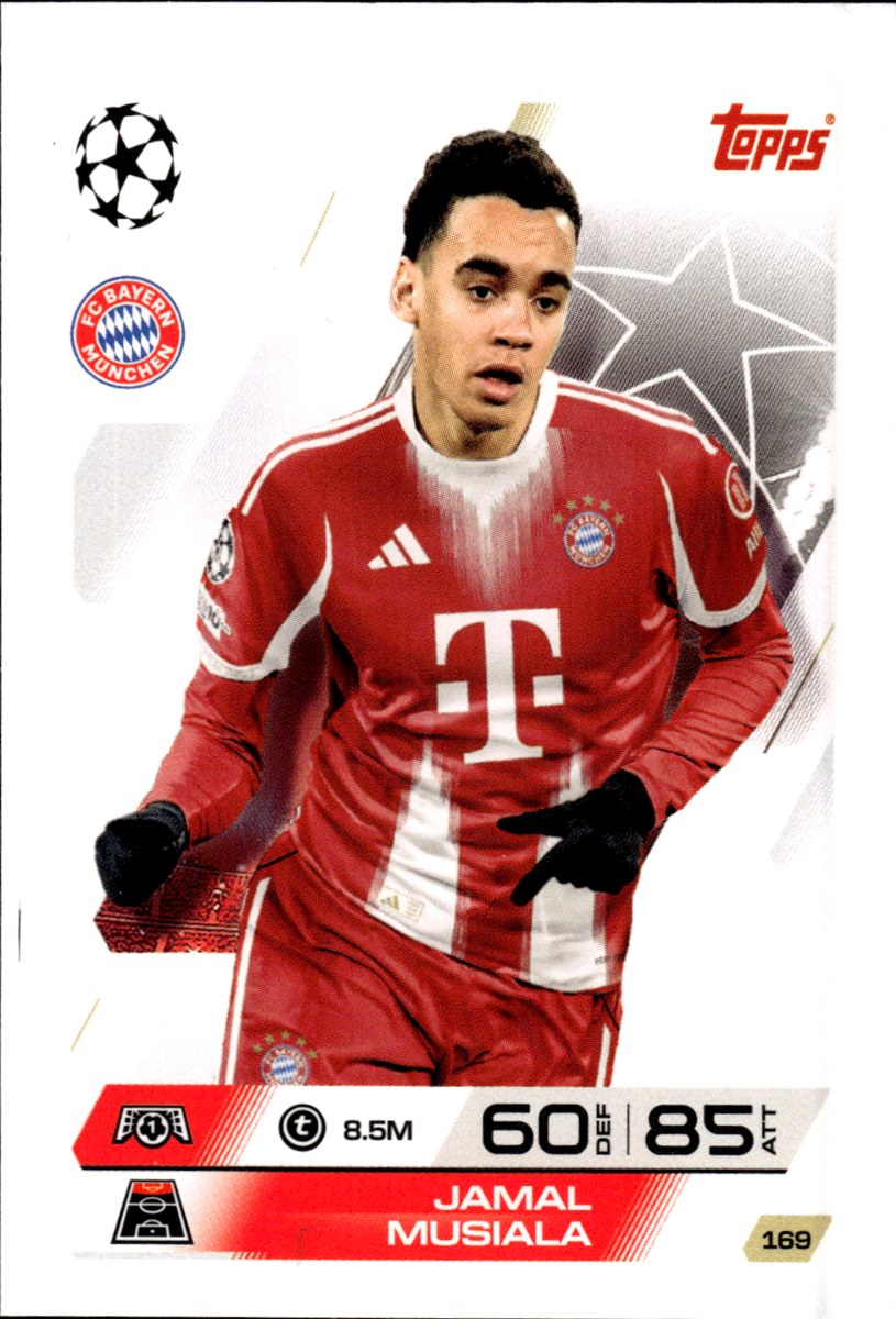 Jamal Musiala – Bayern München · 2025-26 Topps Match Attax UEFA Club Competitions #169 – front