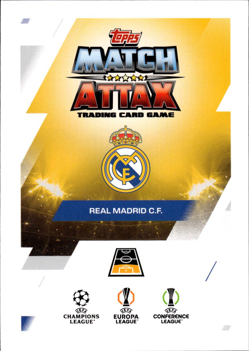 Dean Huijsen – Real Madrid · 2025-26 Topps Match Attax UEFA Club Competitions #125 Attax Debut – back