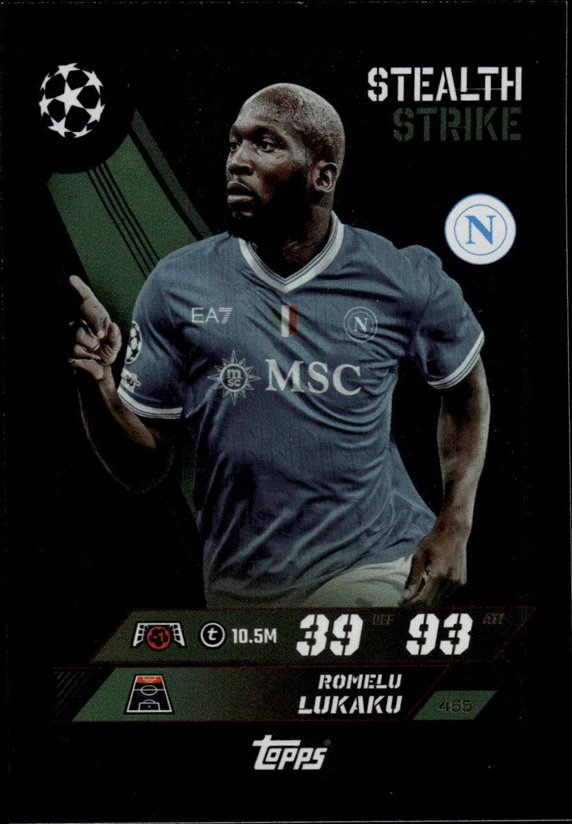 Romelu Lukaku – Napoli · 2025-26 Topps Match Attax UEFA Club Competitions Stealth Strike – front