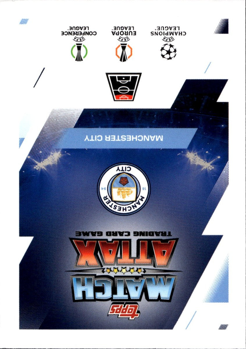 Erling Haaland – Manchester City · 2025-26 Topps Match Attax UEFA Club Competitions #408 Counter Attax – back