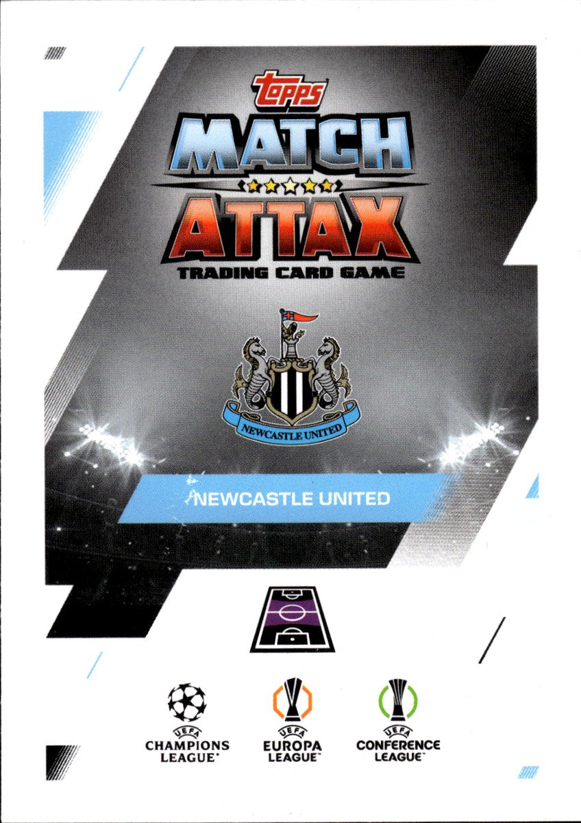 Bruno Guimarães – Newcastle United · 2025-26 Topps Match Attax UEFA Club Competitions #77 Leader – back