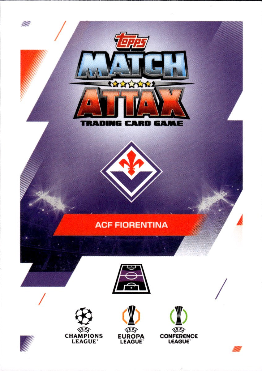 Cher Ndour – Fiorentina · 2025-26 Topps Match Attax UEFA Club Competitions #287 – back