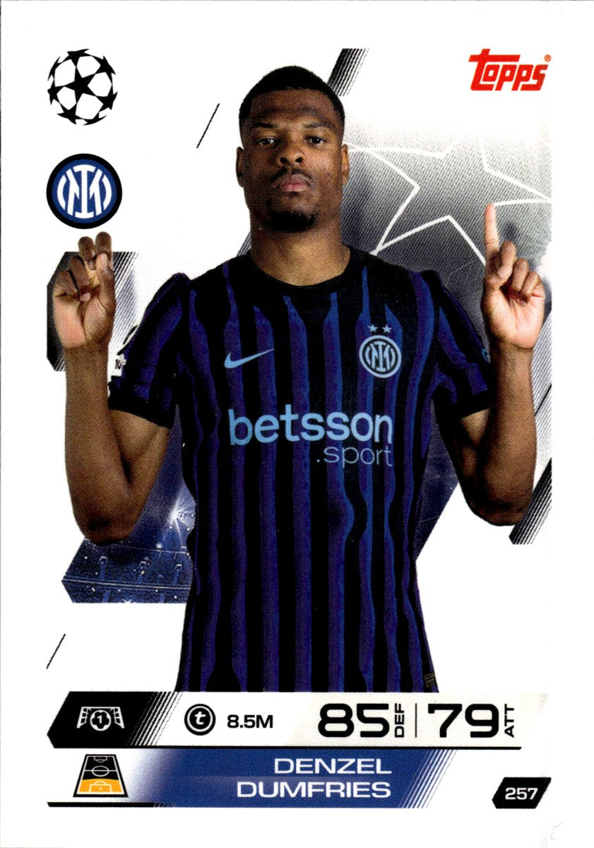 Denzel Dumfries – Inter · 2025-26 Topps Match Attax UEFA Club Competitions #257 – front
