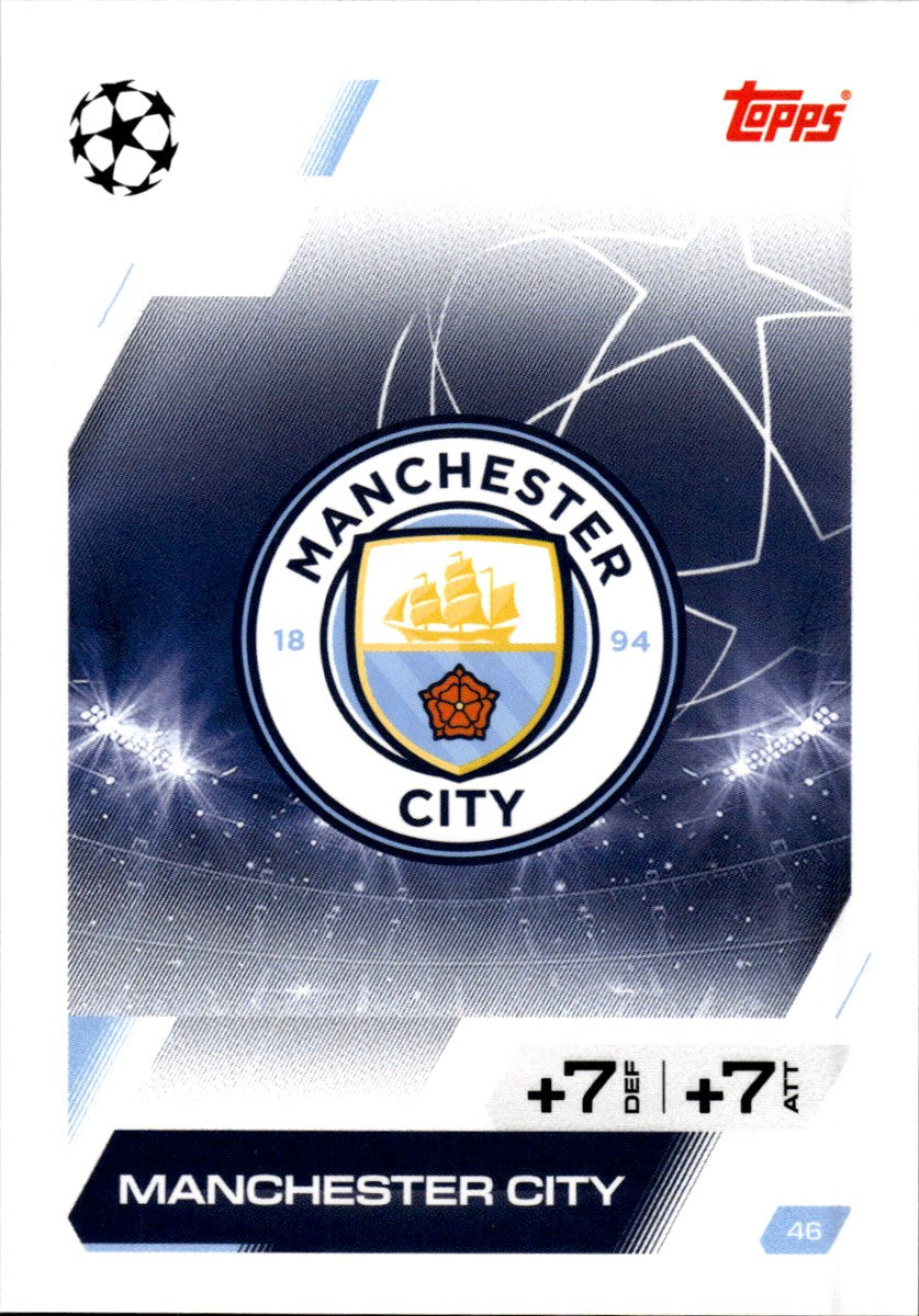 Manchester City Team Badge · 2025-26 Topps Match Attax UEFA Club Competitions #46 – front