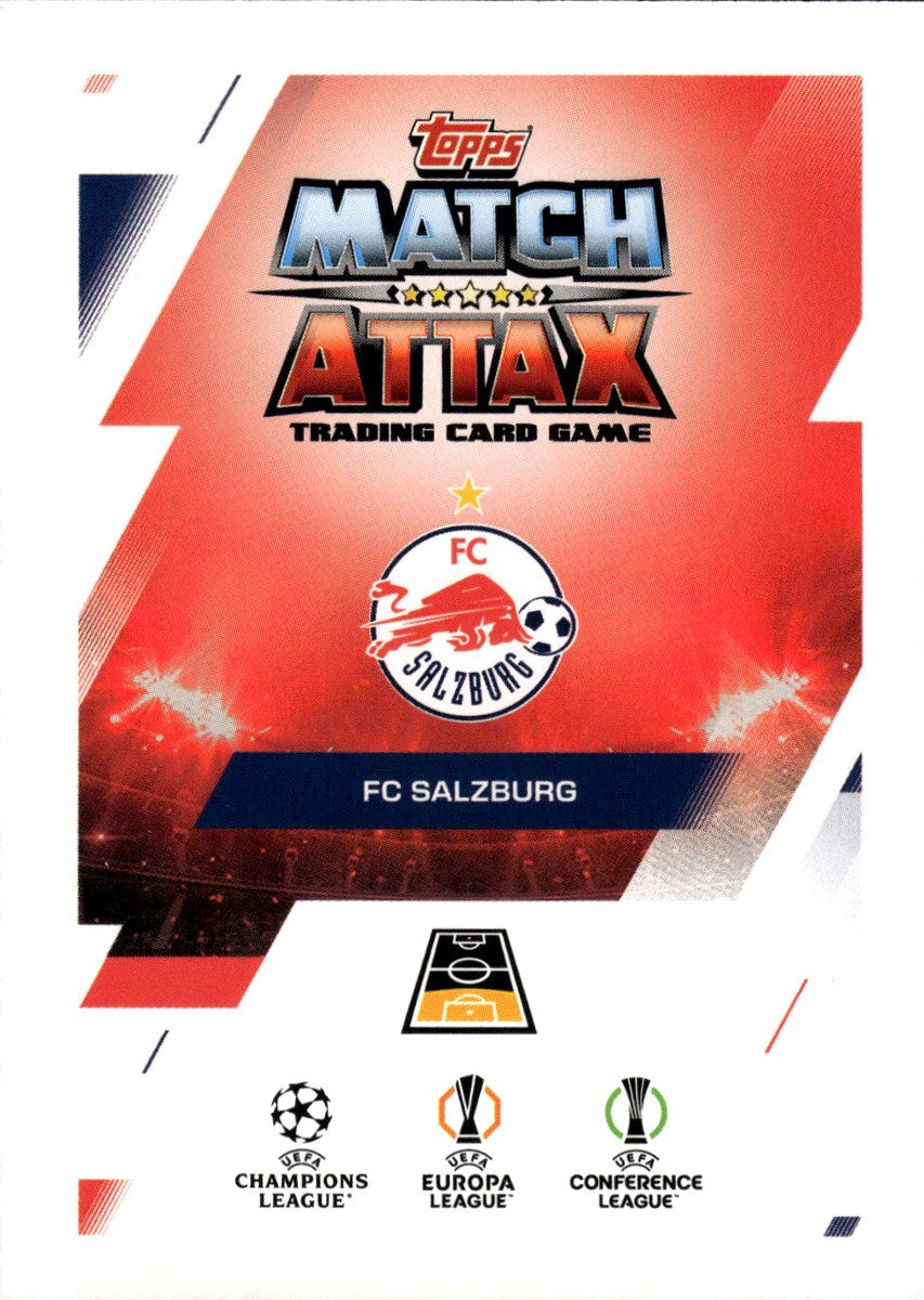 Aleksa Terzic – FC Salzburg · 2025-26 Topps Match Attax UEFA Club Competitions #292 Attax Debut – back