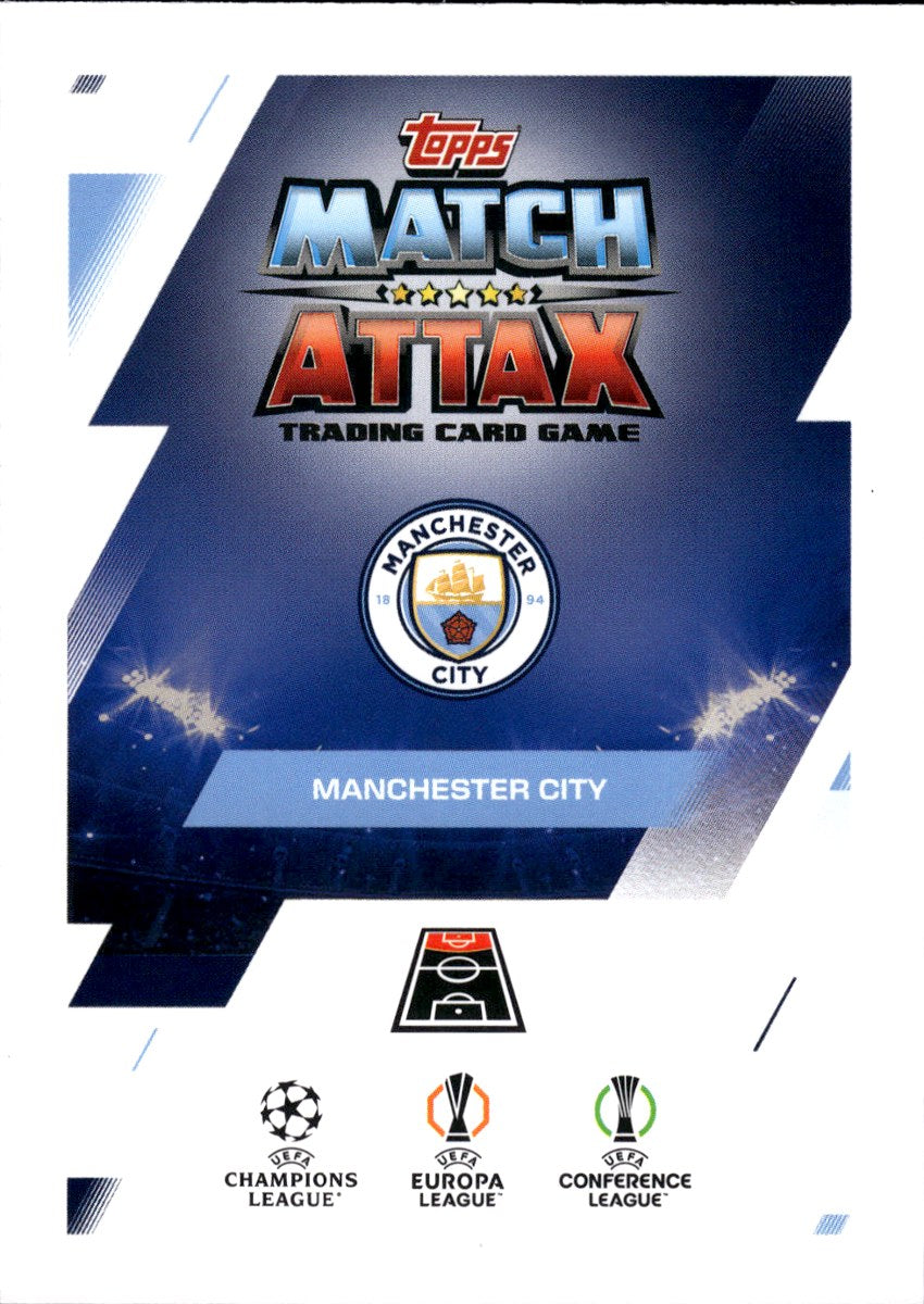Erling Haaland – Manchester City · 2025-26 Topps Match Attax UEFA Club Competitions LE1 Limited Edition (Goal Blast) – back