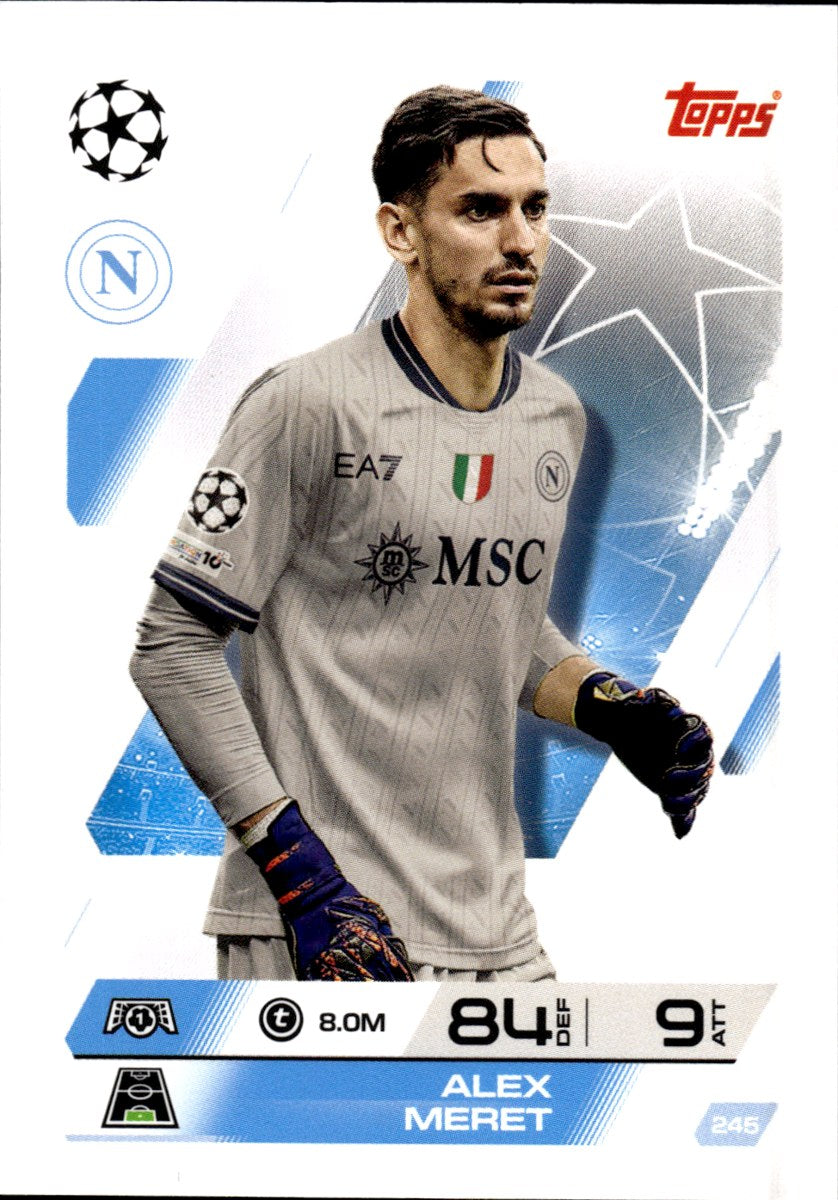 Alex Meret – Napoli · 2025-26 Topps Match Attax UEFA Club Competitions #245 – front