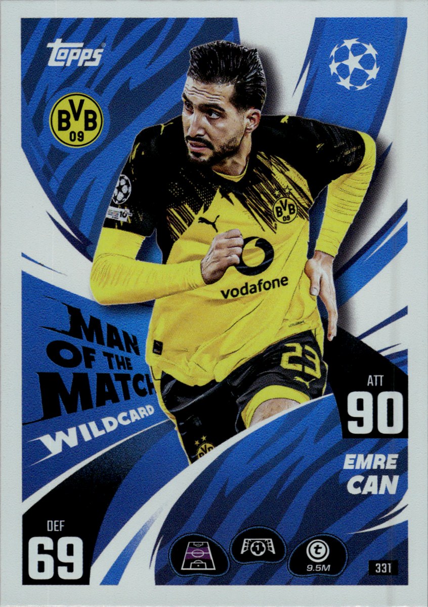 Emre Can – Borussia Dortmund · 2025-26 Topps Match Attax UEFA Club Competitions #331 Man of the Match Wildcard – front