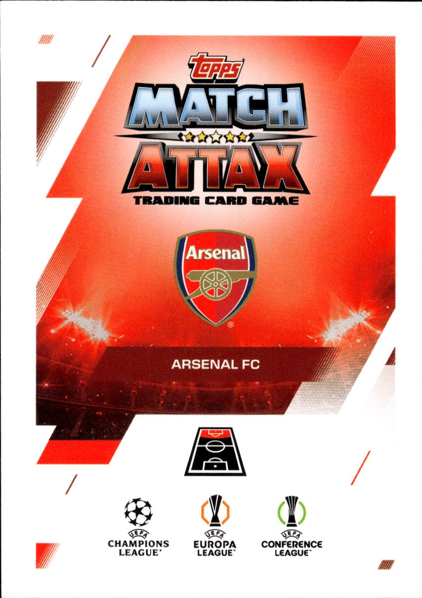 Bukayo Saka – Arsenal · 2025-26 Topps Match Attax UEFA Club Competitions #42 – back