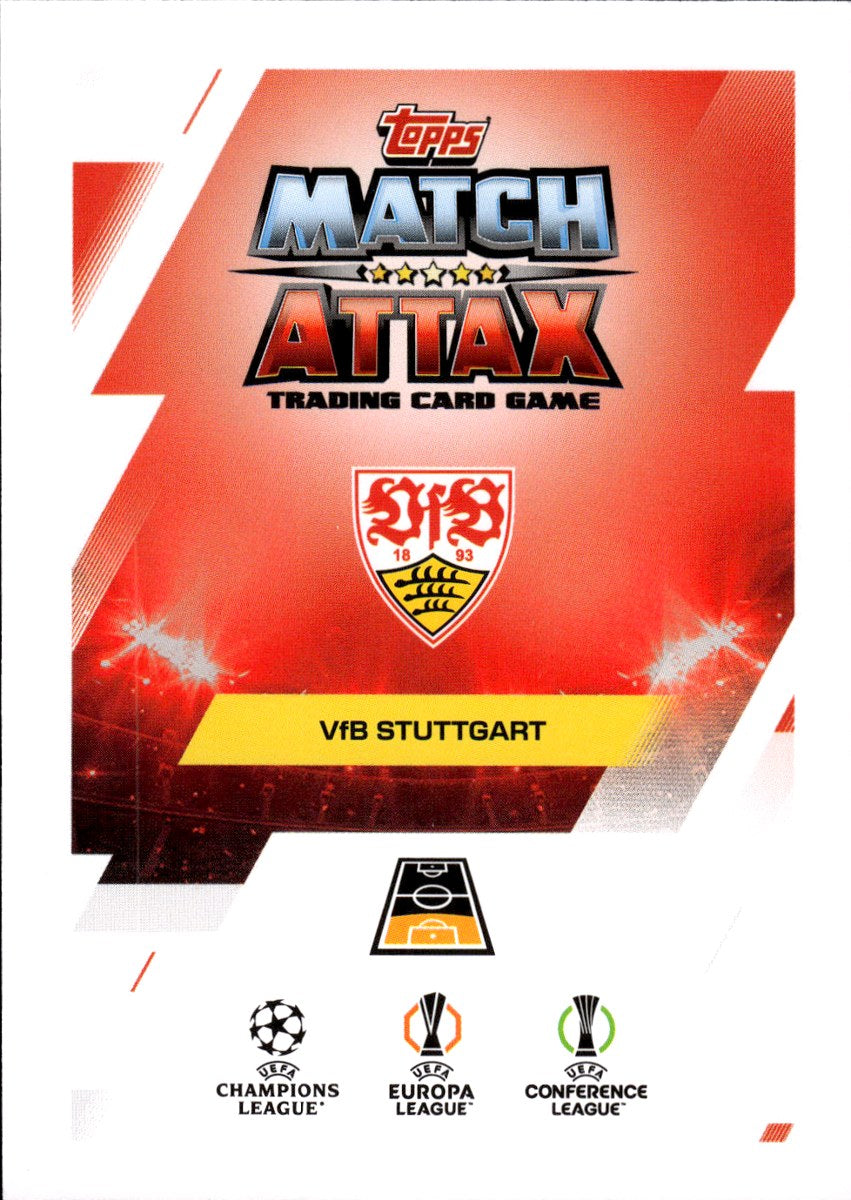 Josha Vagnoman – VfB Stuttgart · 2025-26 Topps Match Attax UEFA Club Competitions #147 – back