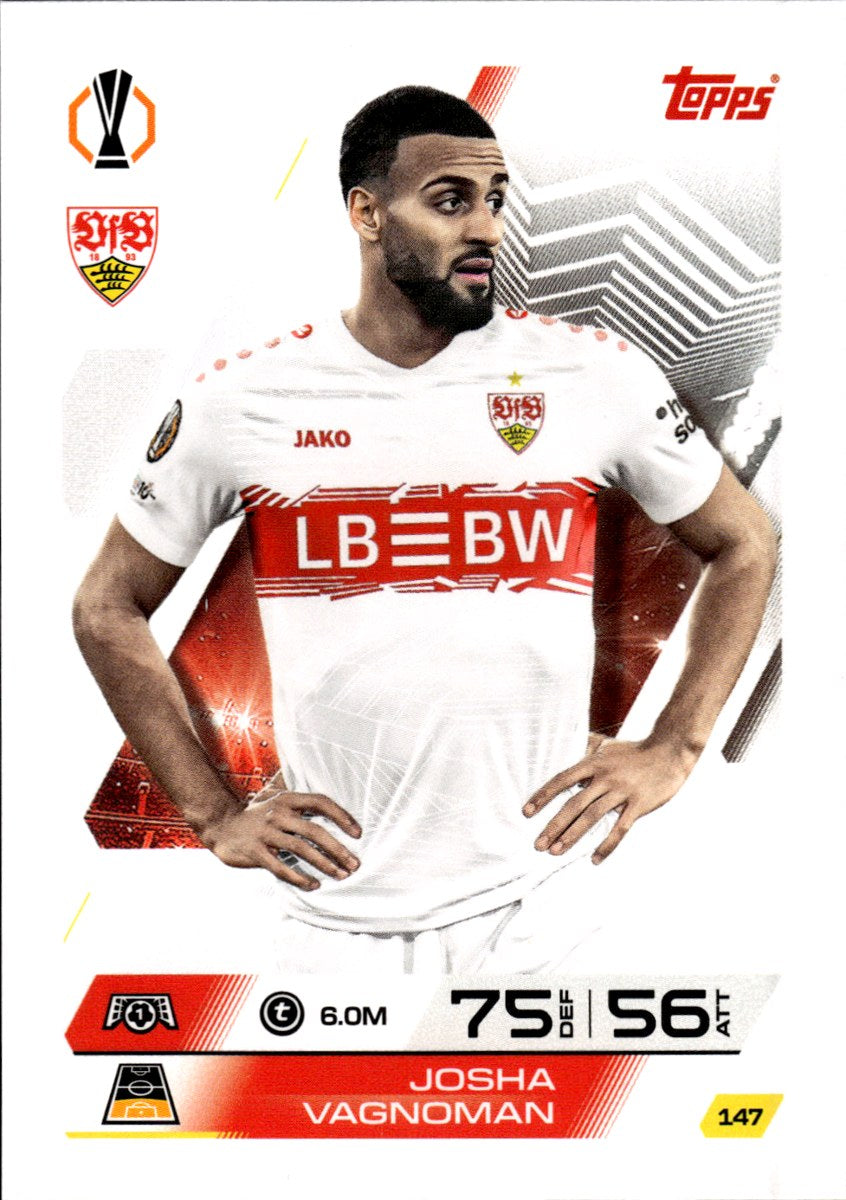 Josha Vagnoman – VfB Stuttgart · 2025-26 Topps Match Attax UEFA Club Competitions #147 – front