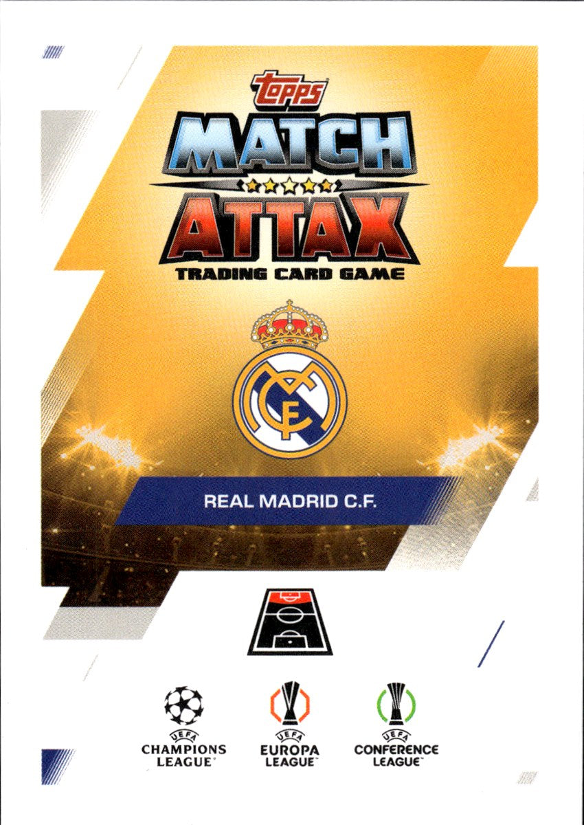 Vinícius Júnior – Real Madrid · 2025-26 Topps Match Attax UEFA Club Competitions Stealth Strike – back