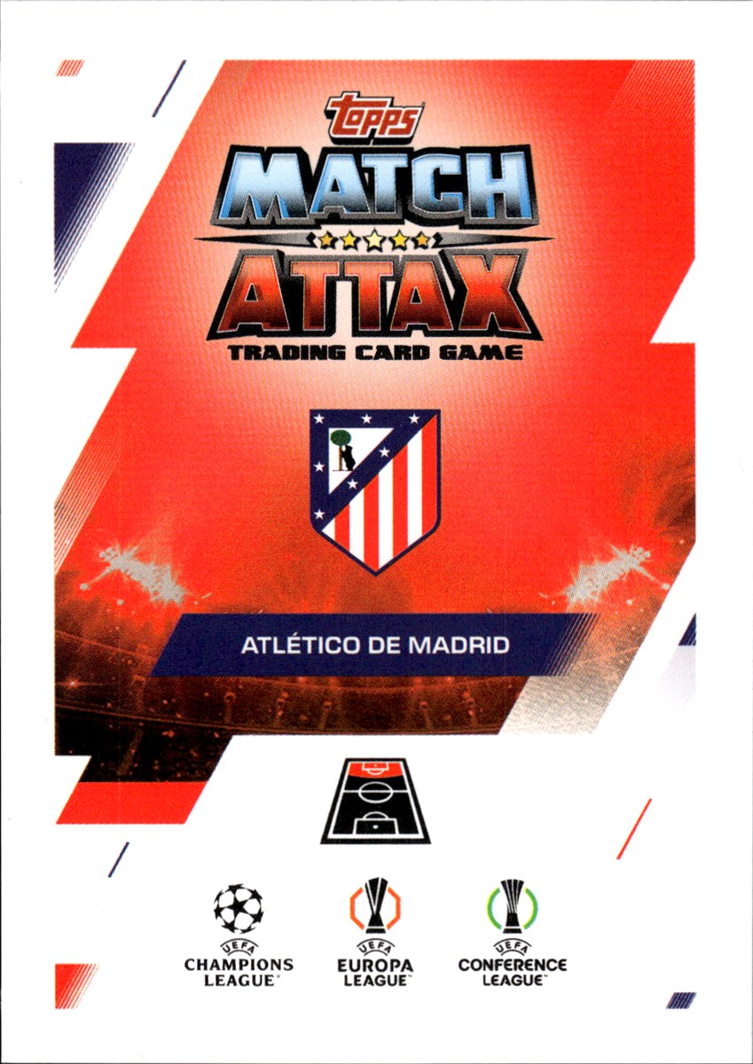 Antoine Griezmann – Atlético Madrid · 2025-26 Topps Match Attax UEFA Club Competitions Stealth Strike – back