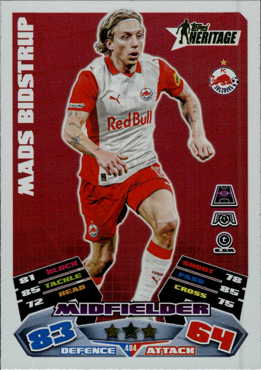Mads Bidstrup – FC Salzburg · 2025-26 Topps Match Attax UEFA Club Competitions Heritage – front