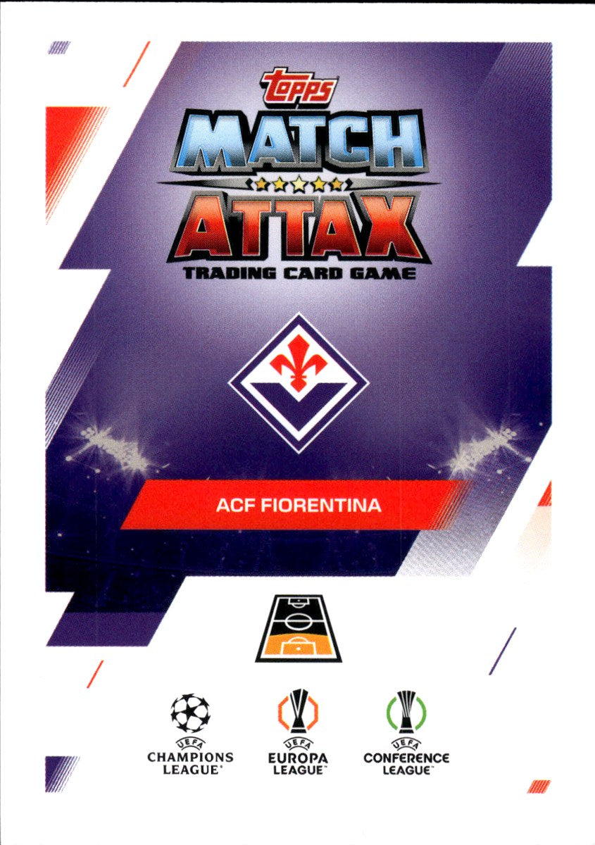 Dodô – Fiorentina · 2025-26 Topps Match Attax UEFA Club Competitions #340 Man of the Match Wildcard – back