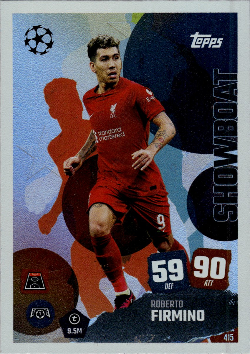 Roberto Firmino – Liverpool · 2025-26 Topps Match Attax UEFA Club Competitions #415 Showboat – front