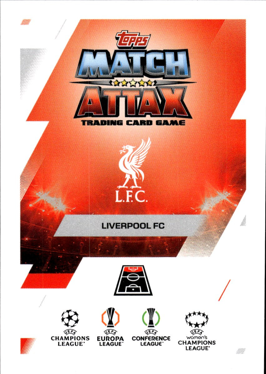 Mohamed Salah – Liverpool · 2025-26 Topps Match Attax Extra UEFA Club Competitions Build a Baller – back