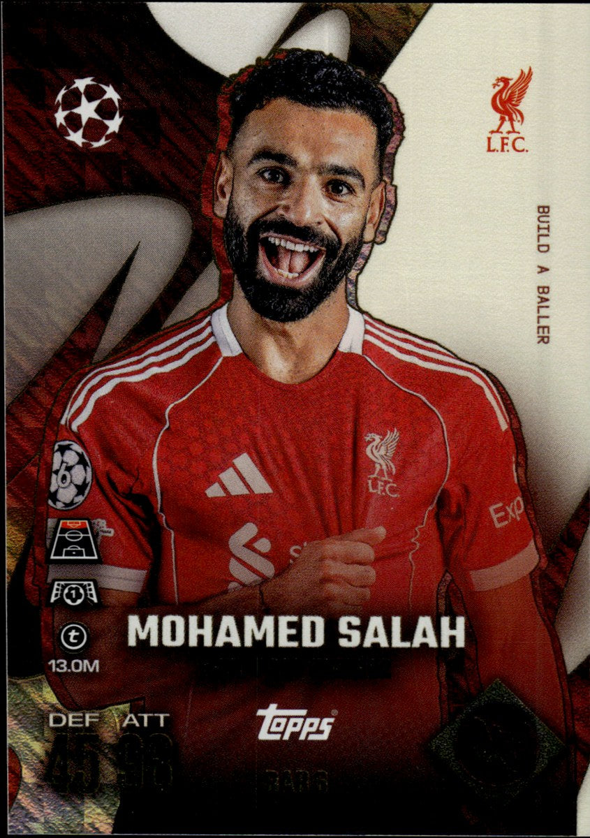 Mohamed Salah – Liverpool · 2025-26 Topps Match Attax Extra UEFA Club Competitions Build a Baller – front