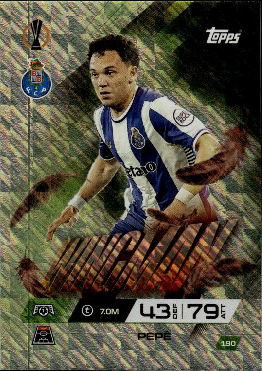 Pepê – FC Porto · 2025-26 Topps Match Attax Extra UEFA Club Competitions #190 Wingman – front