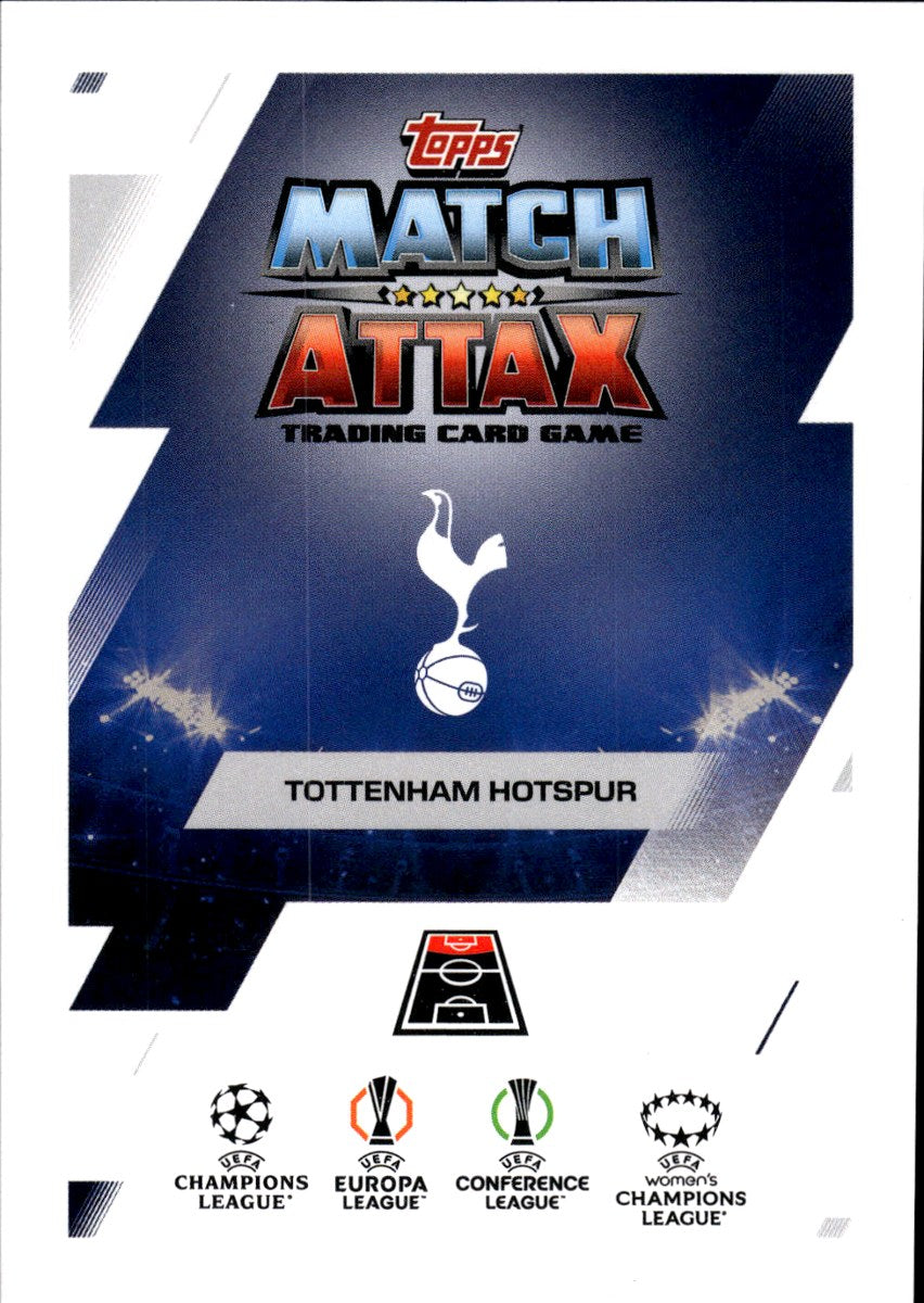 Brennan Johnson – Tottenham Hotspur · 2025-26 Topps Match Attax Extra UEFA Club Competitions Kings of Europe – back