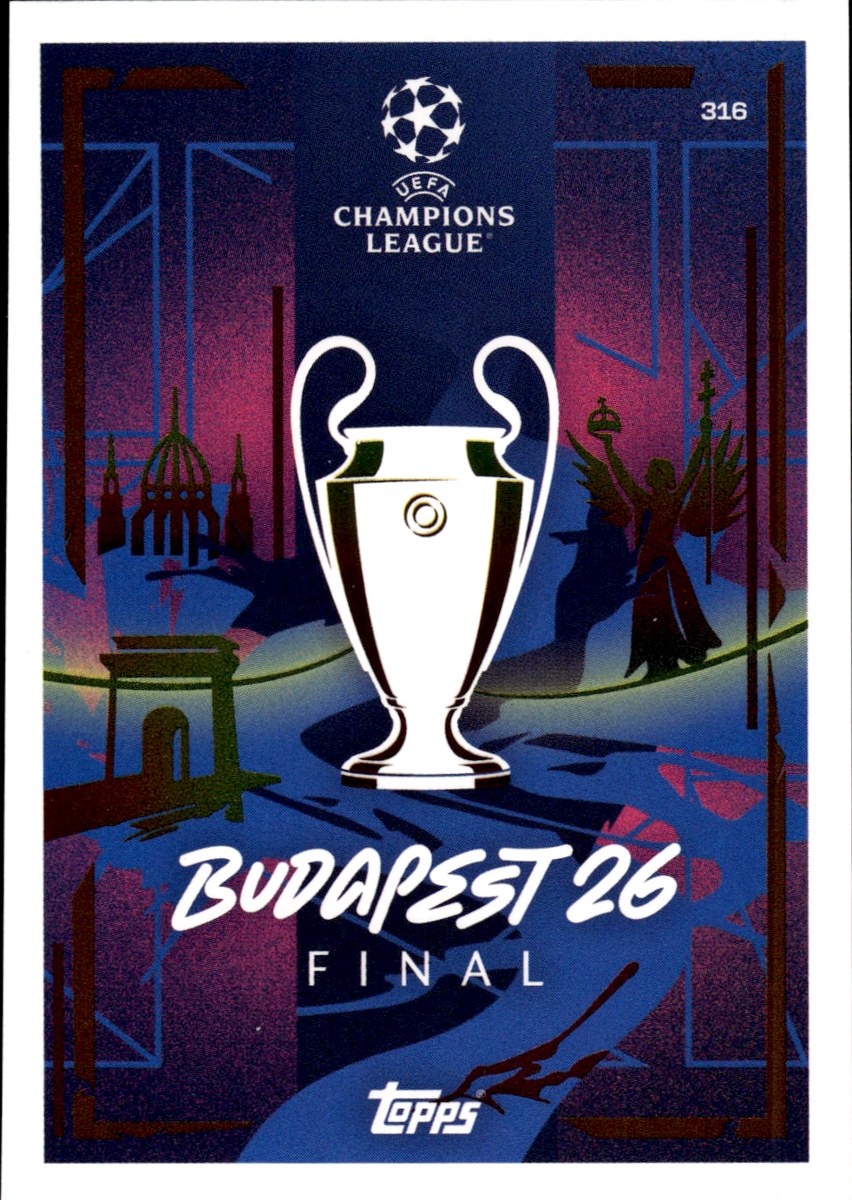 Budapest 26 Final · 2025-26 Topps Match Attax UEFA Club Competitions #316 – front