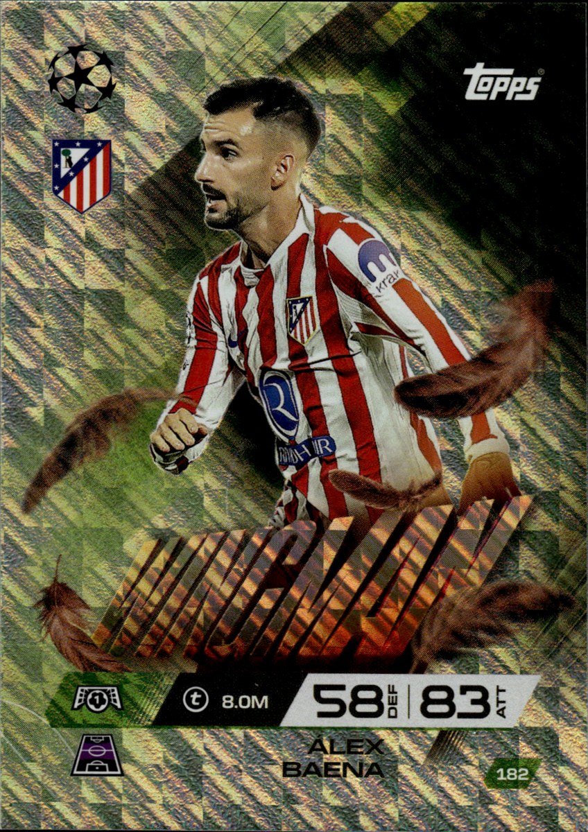 Álex Baena – Atlético Madrid · 2025-26 Topps Match Attax Extra UEFA Club Competitions #182 Wingman – front