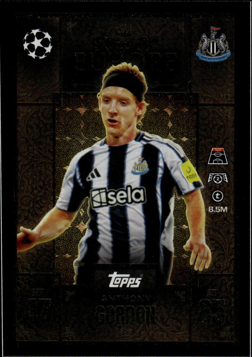 Anthony Gordon – Newcastle United · 2025-26 Topps Match Attax Extra UEFA Club Competitions Kings of Europe – front