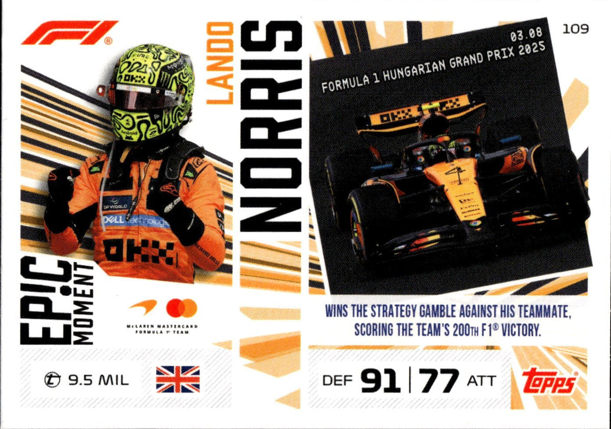 2026 Topps Turbo Attax F1 #109